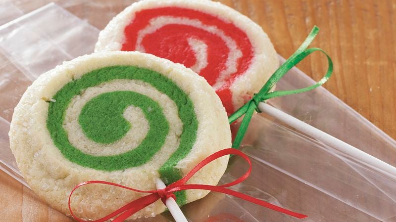 Mint-Swirl Lollipop Cookies