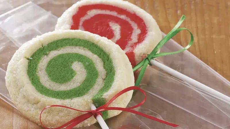 Mint-Swirl Lollipop Cookies