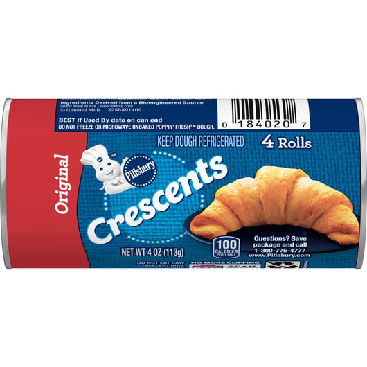 .com: Pillsbury Crescent Rolls, Original Refrigerated Canned Pastry  Dough, 4 Rolls, 4 oz : Grocery & Gourmet Food