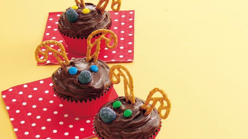Rudolph Brownie Cupcakes