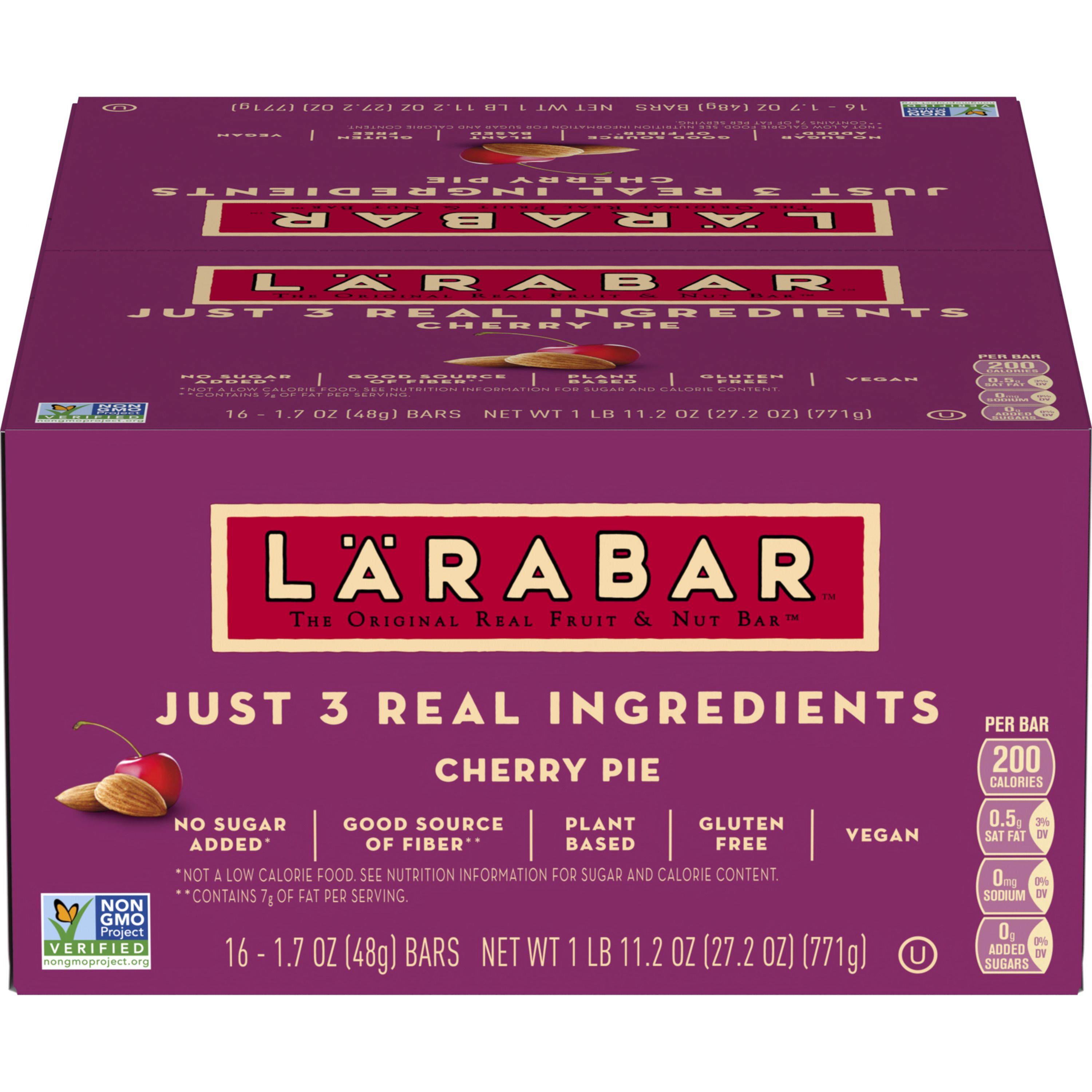 Front - 3D Larabar Wellness Bars Cherry Pie (16 ct) 1.7 oz
