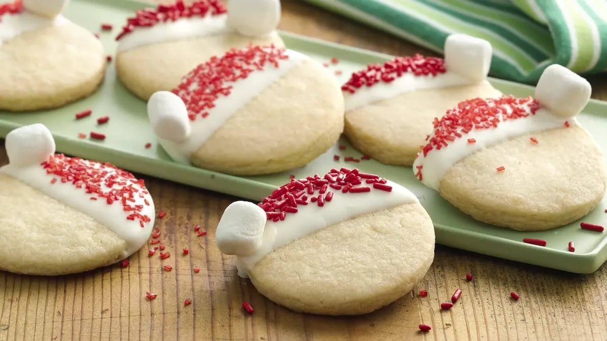 Santa Hat Cookies