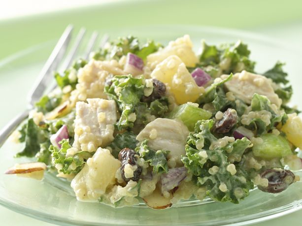 Gluten-Free Curried Kale Chicken Quinoa Salad