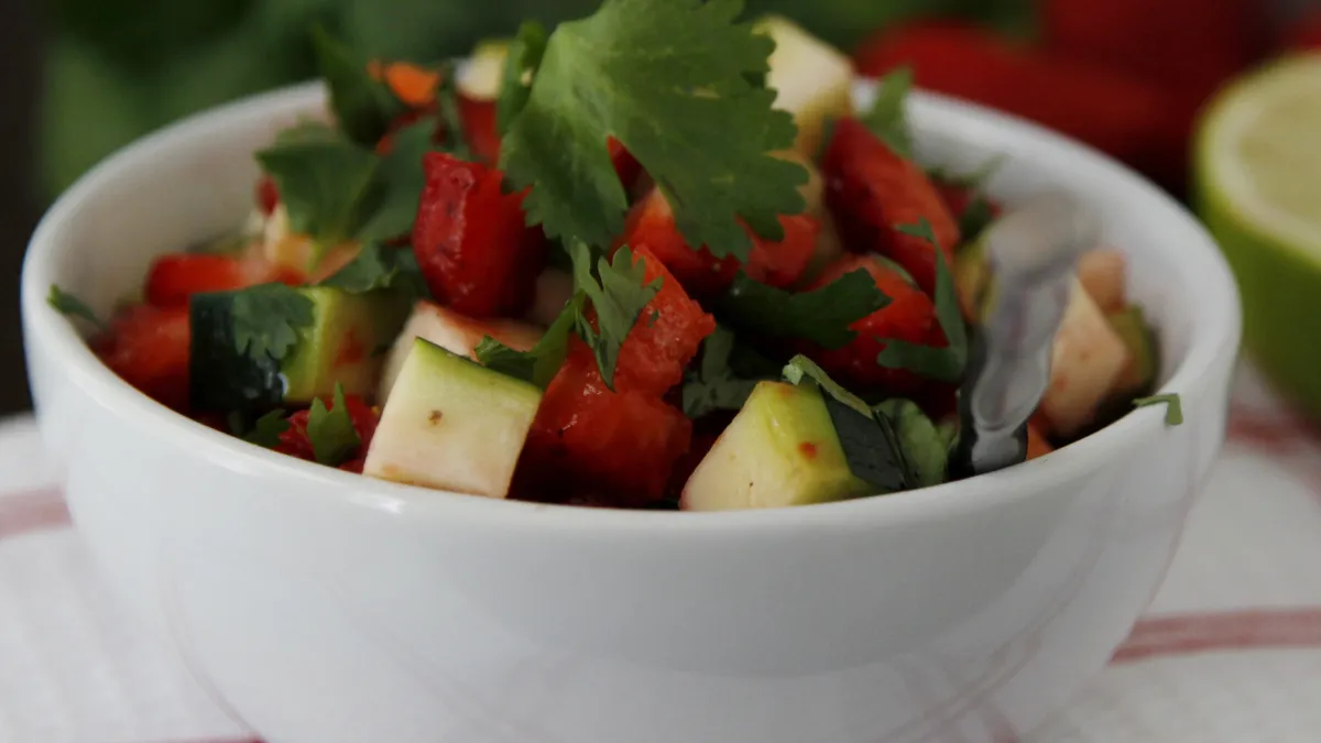 Strawberry Cucumber Salsa