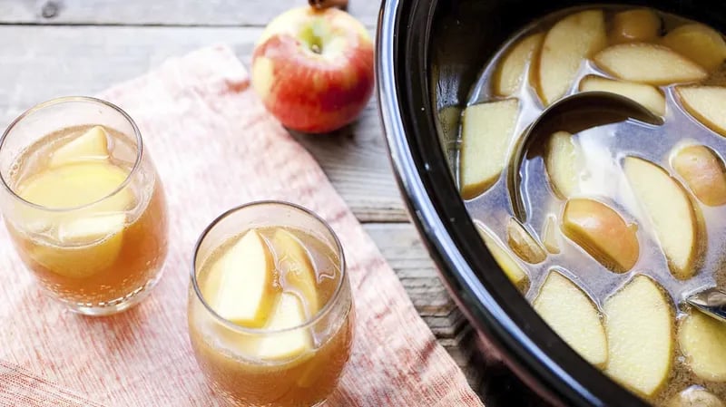 Hot Spiked Apple Cider with Ginger
