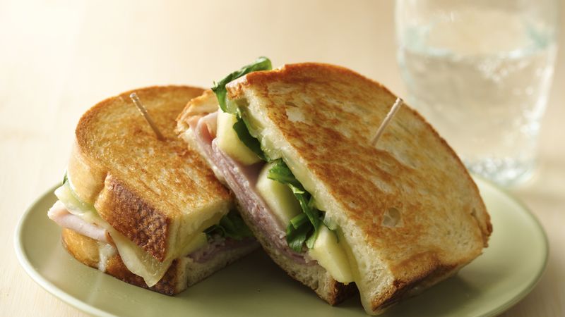 Grilled Ham, Cheese and Apple Sandwiches
