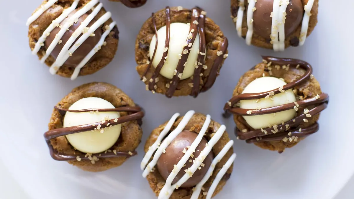 Truffle Stuffed Chocolate Chip Cookie Cups