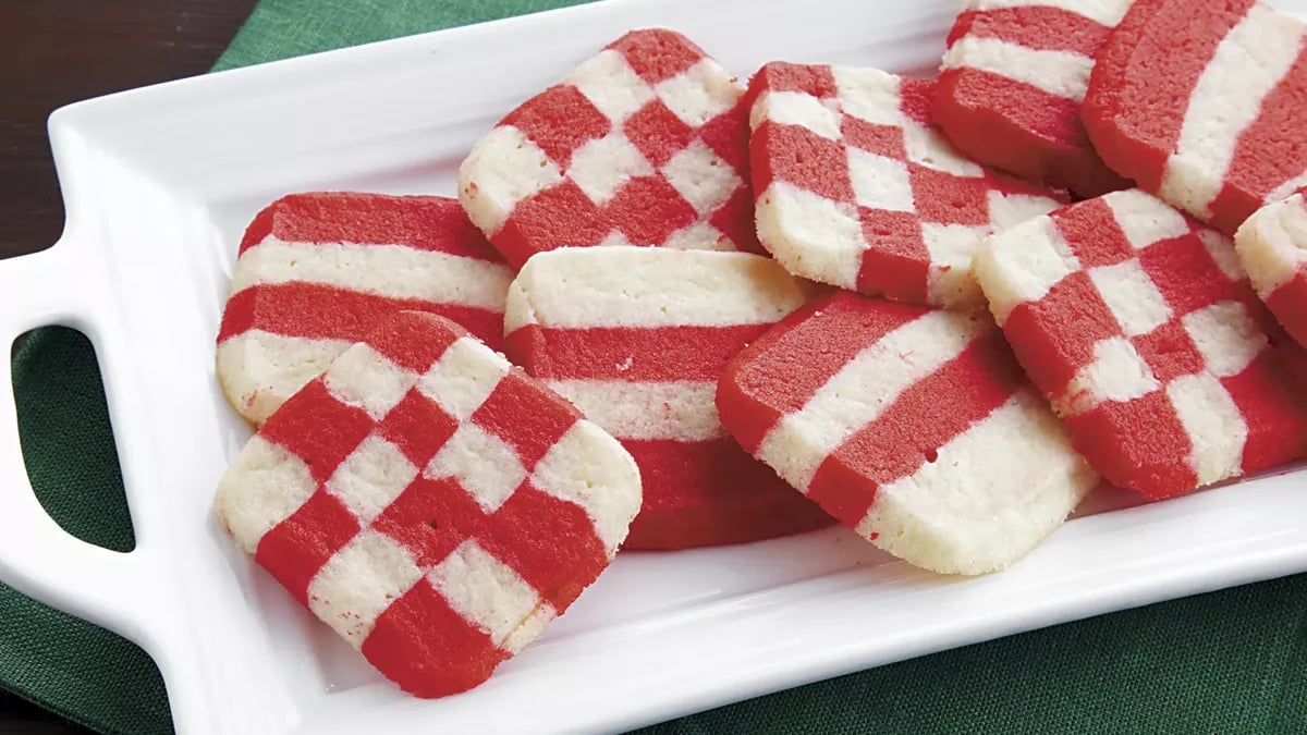 Striped Peppermint Cookies