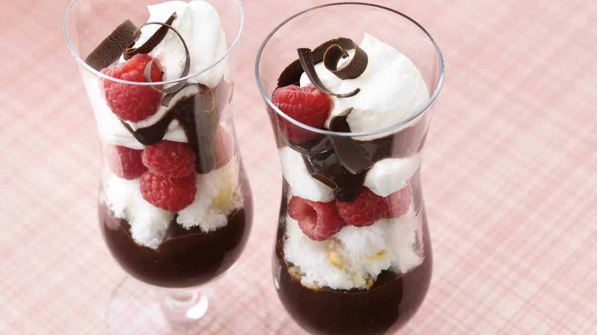 Mexican Chocolate-Raspberry Parfaits