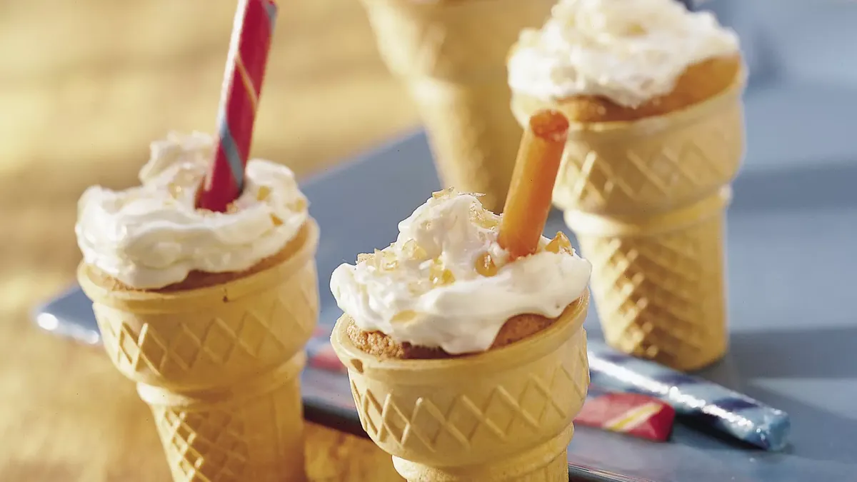 Orange Soda Cake Cones