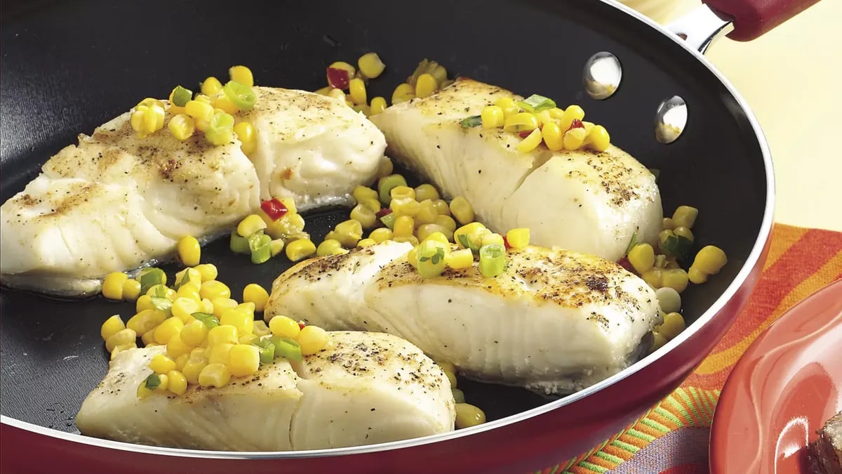 Skillet Fish with Quick Corn Relish