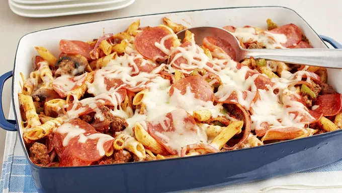 Supreme Pizza Penne Casserole