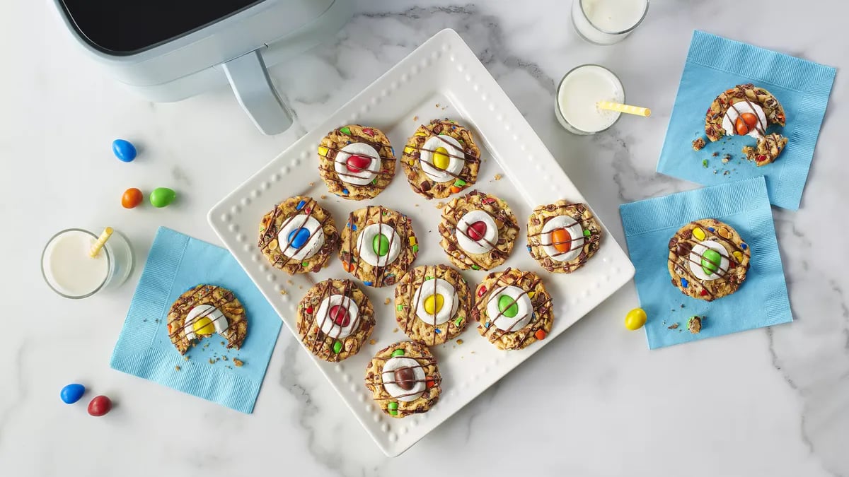 Air Fryer Rocky Road Cookies