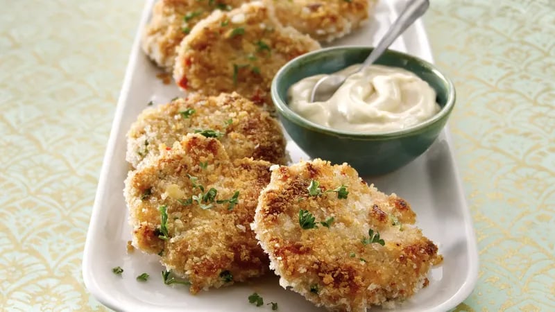 Shrimp Cakes with Wasabi Mayo