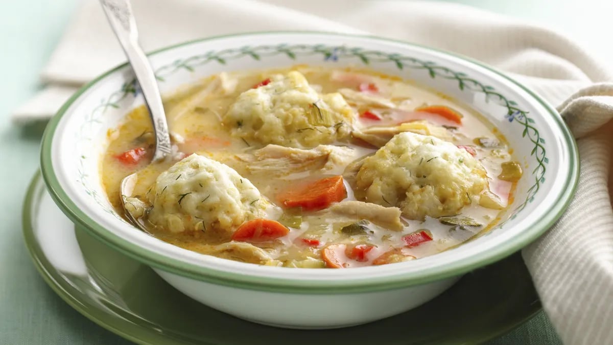 Fresh Vegetable Chicken Soup with Quinoa Dumplings