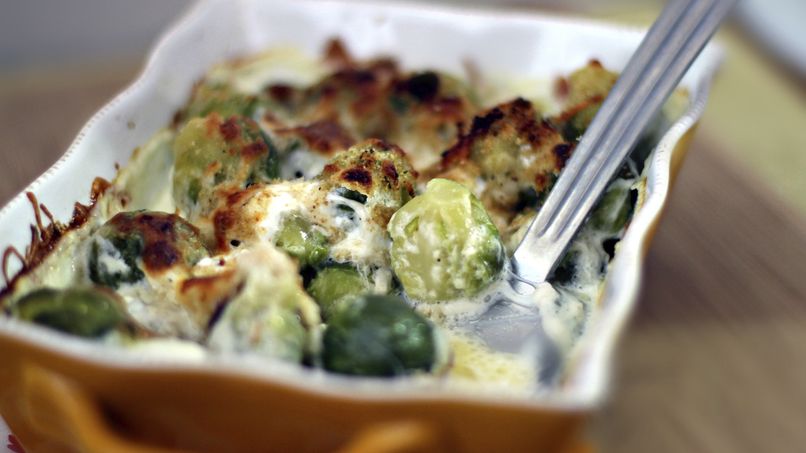 Four Cheese Brussels Sprouts Au Gratin