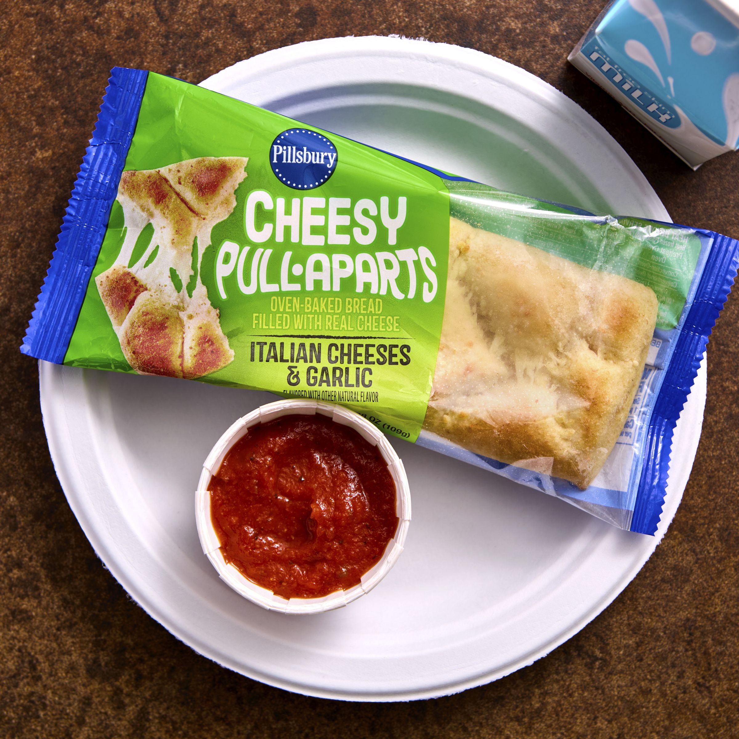  Styled Pillsbury Frozen Meals Cheesy Pull-Aparts Single Serve Pouch Italian Cheeses & Garlic 72/3.88 OZ