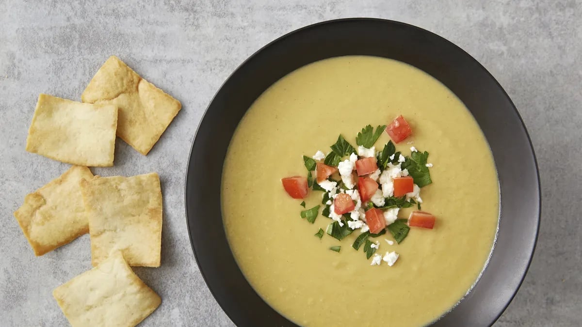 Fresh Mediterranean Hummus Soup