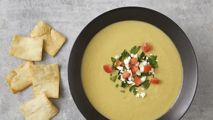 Fresh Mediterranean Hummus Soup
