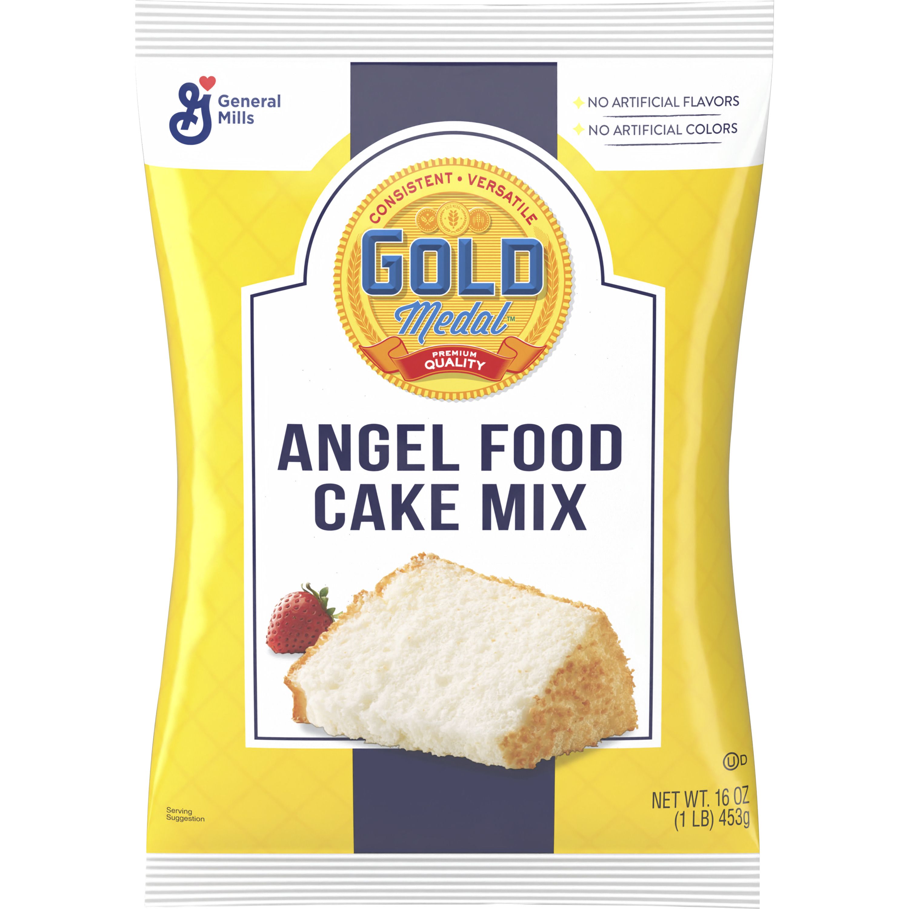 Front - 3D Gold Medal(TM) Cake Mix Angel Food 1 lb