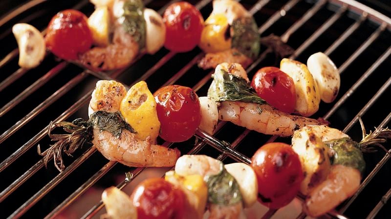 Grilled Shrimp Kabobs with Fresh Herbs