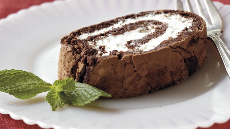 Mint-Chocolate Cake Roll