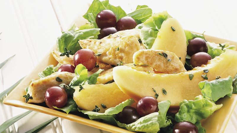 Warm Chicken Salad with Fruit