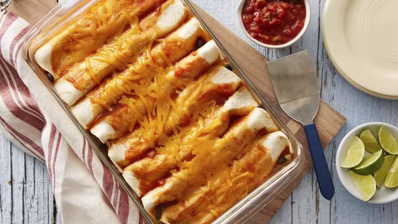 Black Bean and Cheese Enchiladas