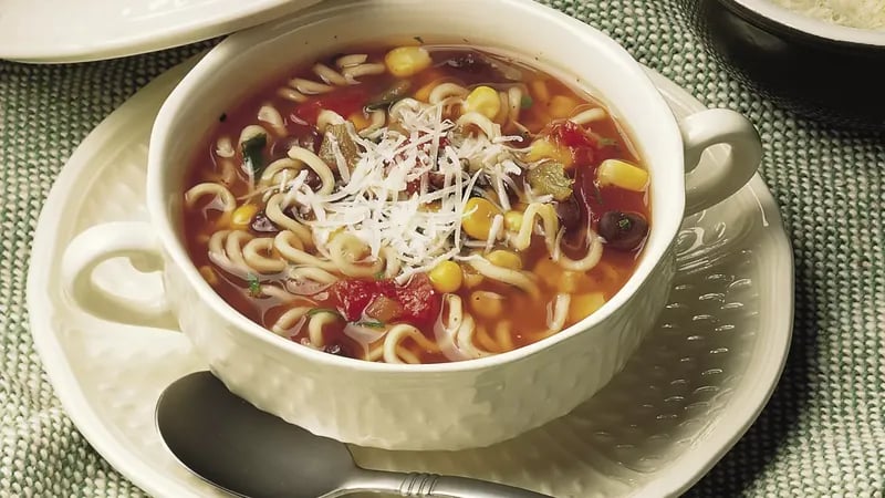 Black Bean and Salsa Noodle Soup