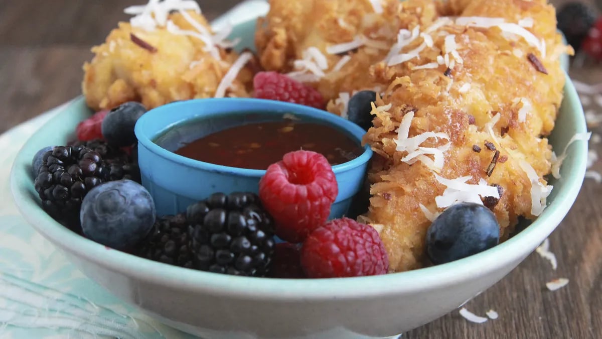 Coconut Chicken Tenders with Sweet Chili Sauce