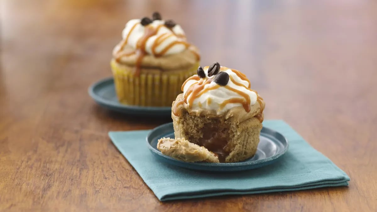 Banana-Coffee Caramel-Filled Cupcakes