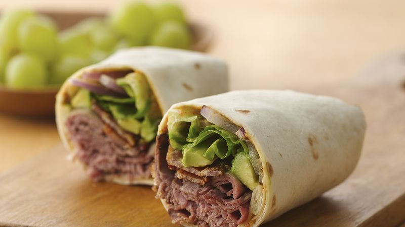 Roast Beef and Bacon Wrap with Spicy Chili Lime Mayo