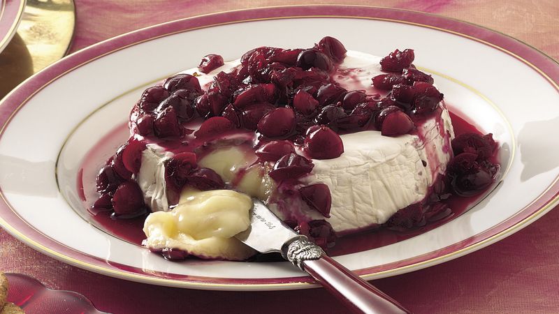Camembert Crowned with Cranberry-Port Sauce