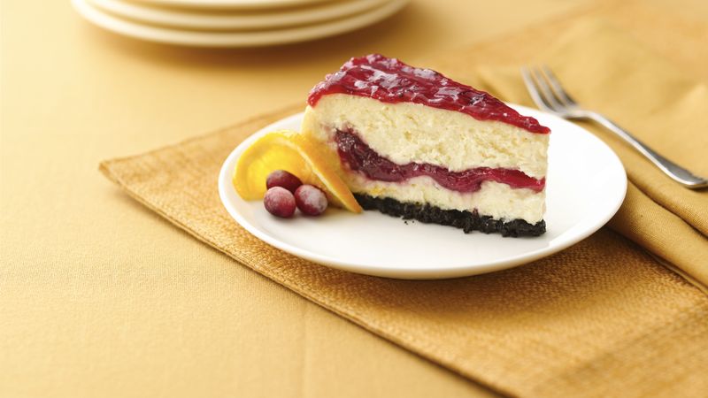 Cranberry Ribbon Cheesecake