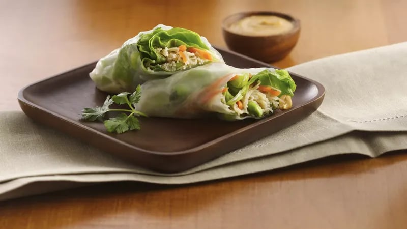 Fresh Spring Rolls with Peanut Sauce