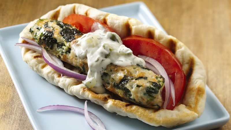 Chicken and Spinach Biscuit Gyros