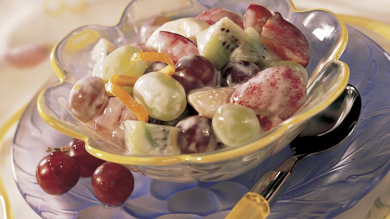 fruit salad dressing sour cream Creamy Fruit Salad