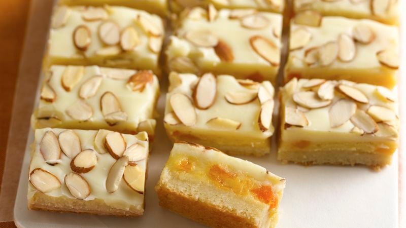 Almond, Apricot and White Chocolate Decadence Bars 
