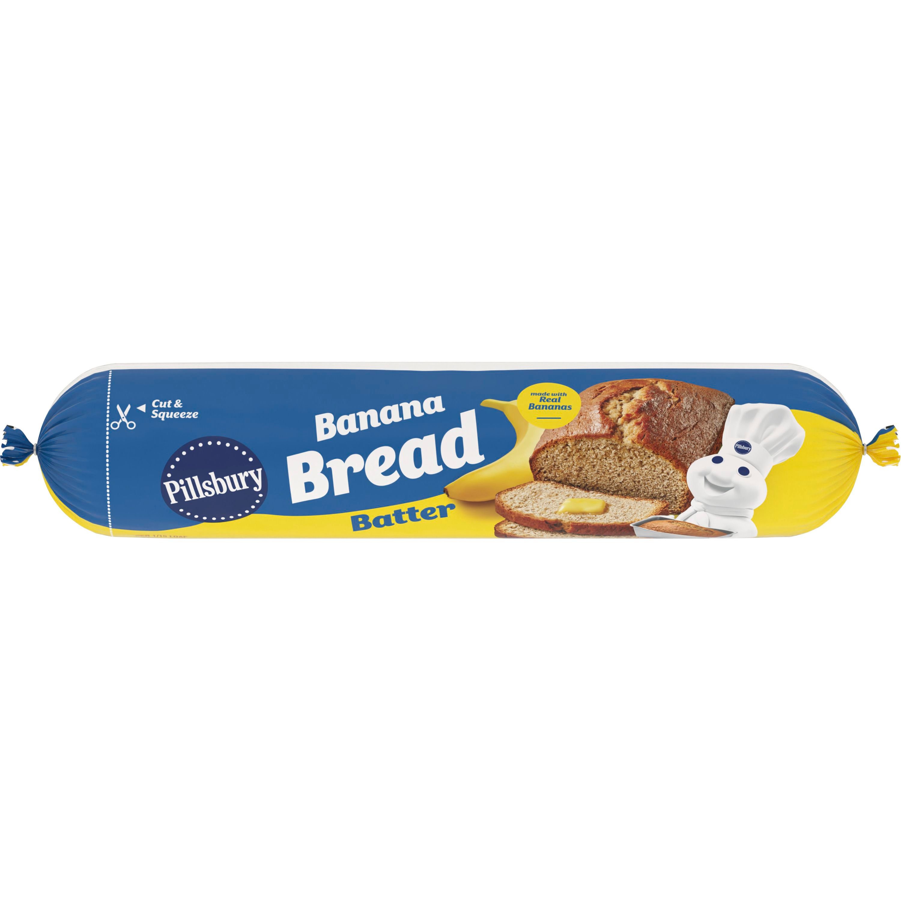 Pillsbury Banana Bread Batter, Cut & Squeeze Package, 30 oz. - Front