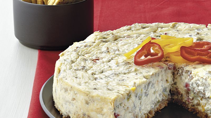 Sausage and Pepper Cheesecake