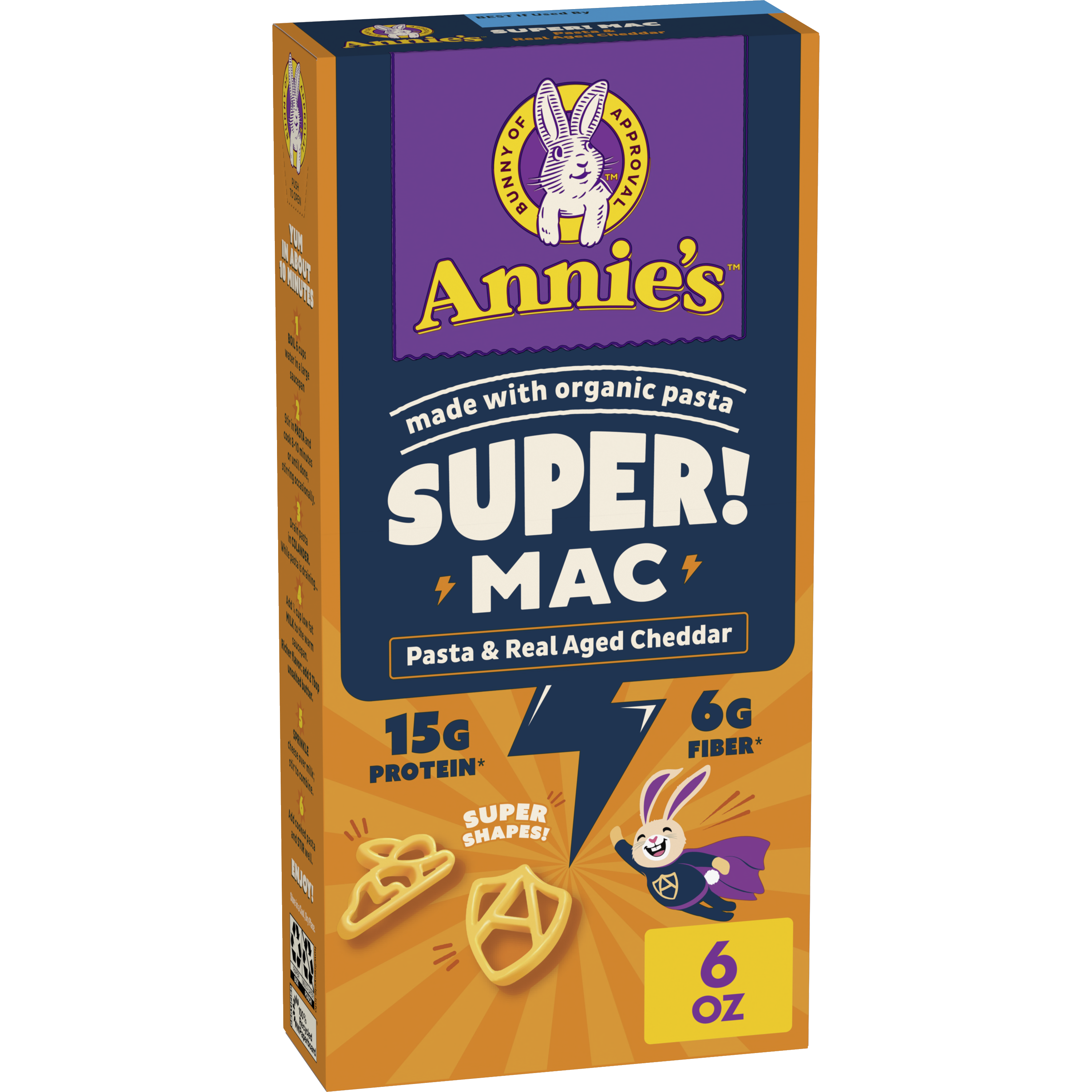 SUPER! Mac Shapes Real Aged Cheddar | Annie‘s
