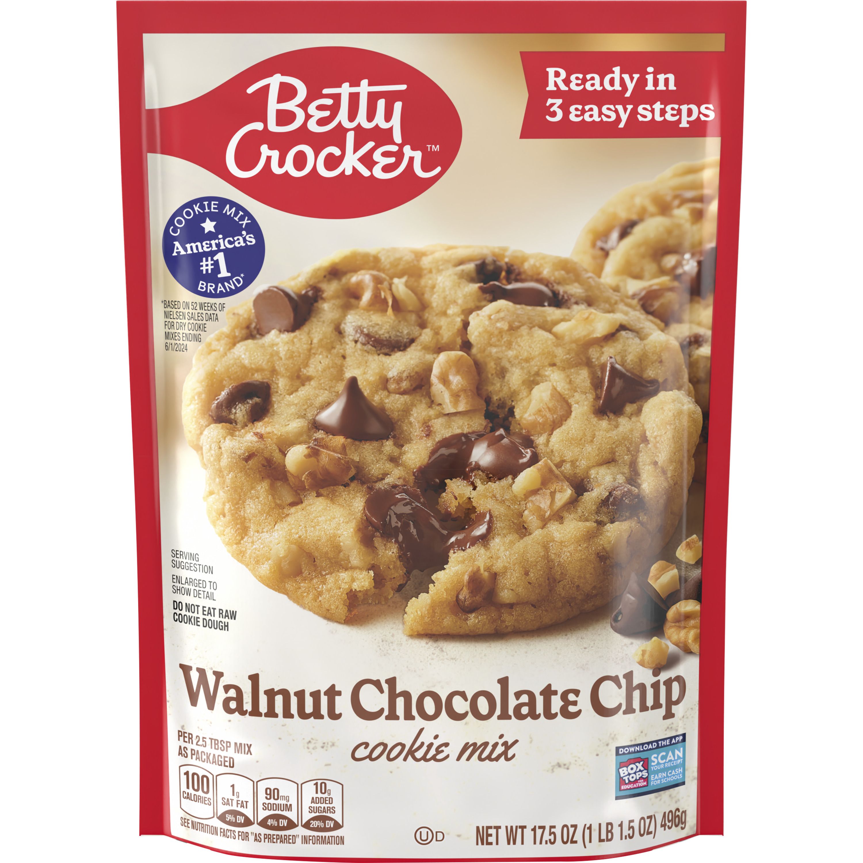 Betty Crocker™ Walnut Chocolate Chip Cookie Mix - Front