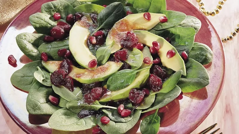 Spinach Salad with Cranberry Vinaigrette