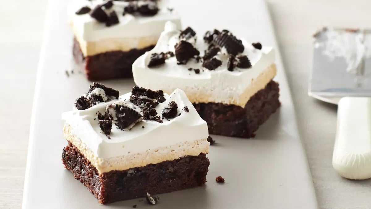 Oreo™ Pumpkin Cream Cheese Brownie Bars