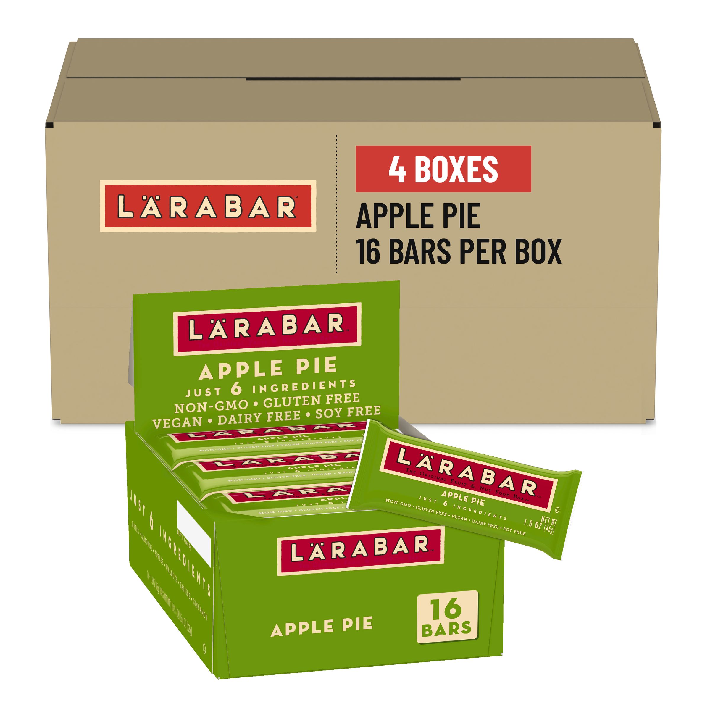  Case Optimized Hero Larabar(TM) Fruit and Nut Bars Apple Pie (16 ct) 1.6 oz