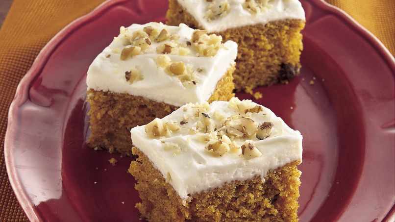 Pumpkin-Spice Bars with Cream Cheese Frosting