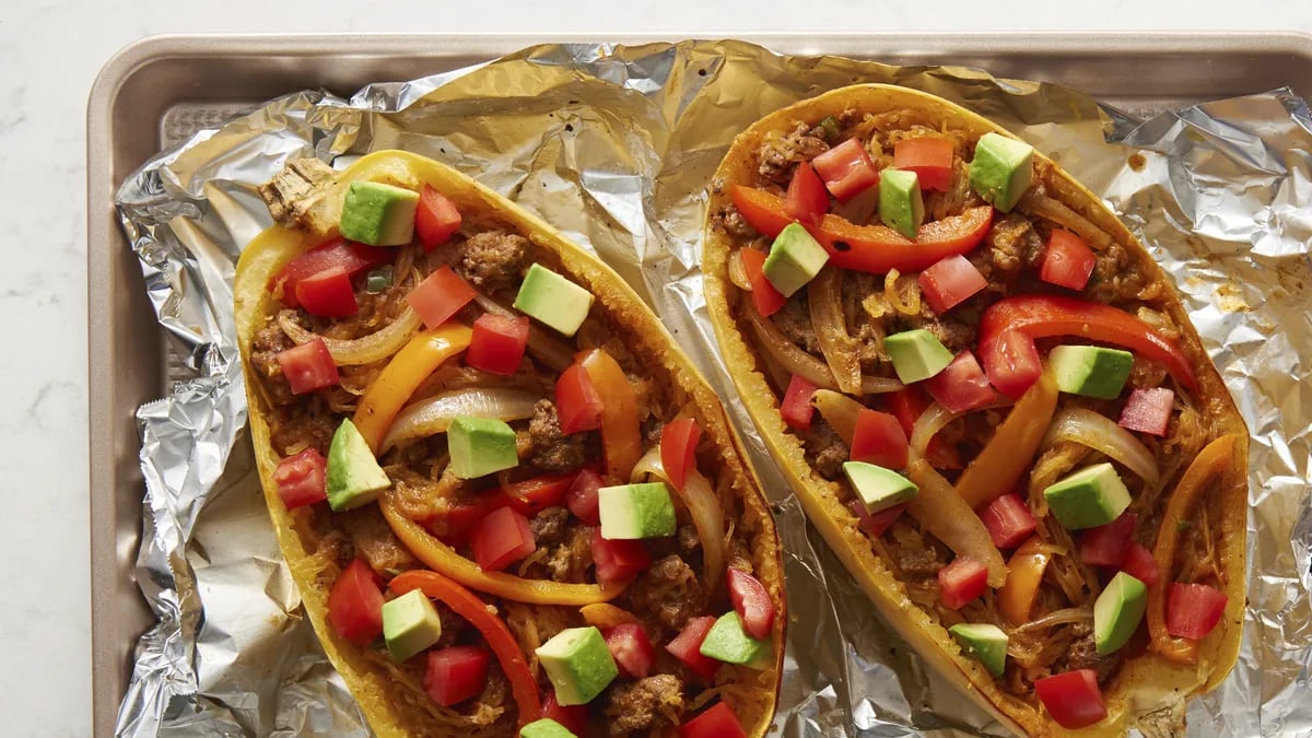 Fajita-Stuffed Spaghetti Squash