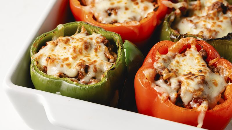 Beef and Cheese Stuffed Rice Cakes