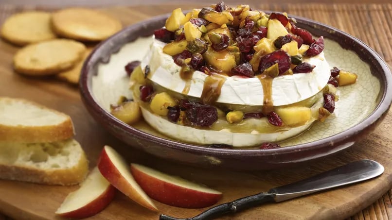 Caramel Apple Baked Brie