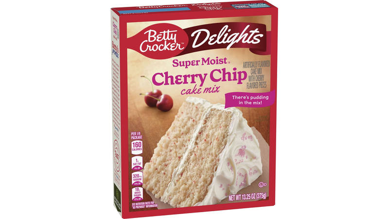 Betty Crocker Delights Super Moist Cherry Chip Cake Mix 13.25 oz. BettyCrocker